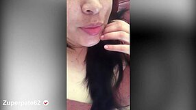Sexy Latina waits in bed for massive facial cumshot