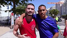 teen cariocas fucking russian tourist's ass in group threesome