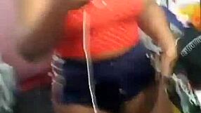 Morena dances with big ass babe