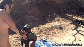 Masked Latina babe fucked by law in blowjob compilation with interracial action.