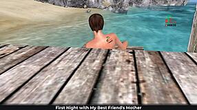 English audio sex story - animated 3d cartoon girl masturbates on beach