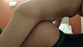 Screaming girlfriend in stockings bent over for doggystyle