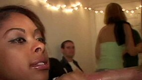 Ebony Girl Next Door Tempting Blowjob