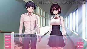 Schoolgirl Gives Blowjob While Masturbating