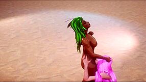 Valerie Visxen Meets Maya The Bird Girl In Wild Life