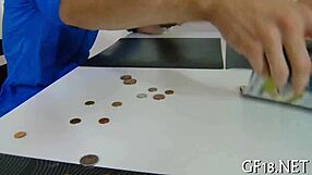 look at this cute chick widening her legs for hardcore fucking