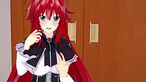 rias gremory craves more from issei in this hentai madness.