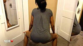 Fat PUSSY girl TEASES you in bed wearing tshirt and PANTIES