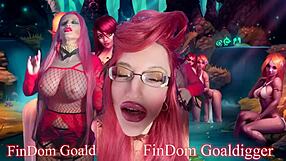 Goddess Demands Payment While Giving Jerk Off Instructions in Financial Domination.