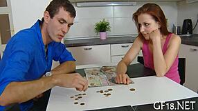 look at this cute chick widening her legs for hardcore fucking