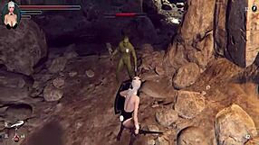 Asian Knight Girl Gets Shaved Pussy Pounded in Dungeons Part 1