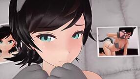 Matsukaze Kantai Collection anime fux in wild cartoon action