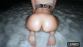 Slippery Whore Grips Cock Tight with Wet Oiled Cunt