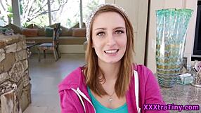 Can Petite Teen Handle Big Cock Cum Spray?