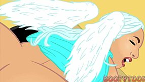 angel divine's thick ass in interracial anal cartoon