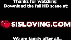 Lily Rader kvävs på styvbrors enorma kuk i vild deepthroat-action. Blond 18+ tjej tar allt!