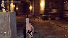 Asian Knight Girl Gets Shaved Pussy Pounded in Dungeons Part 1