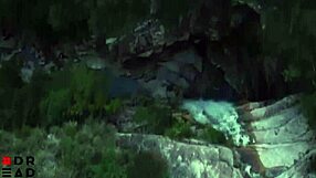 Caught fucking teen in waterfall with deepthroat blowjob and riding monster cock for cumshot