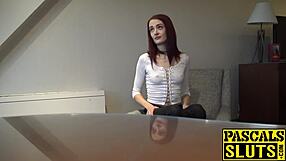 Redhead Andi Dye Stretched Hard by Maledom Cock with Cumshot