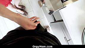 bitchy stepmom ariella ferrera givign a crash course about becoming a man to her stepson - orgymom