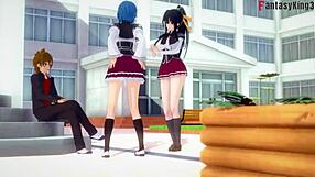 rias gremory craves more from issei in this hentai madness.