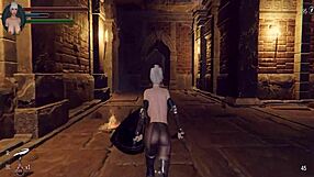 Asian Knight Girl Gets Shaved Pussy Pounded in Dungeons Part 1