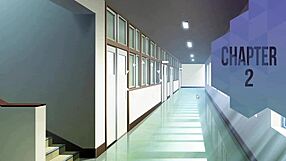 Schoolgirl Gives Blowjob While Masturbating