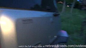 Wow! New Girl Gets Naked Next To River And Masturbates In My Truck!