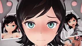 Vill anime-action med Matsukaze fra Kantai Collection i heftig tegneserie-sex