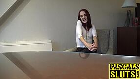 أندي داي ذات الشعر الأحمر تمدد بقوة من ذكر ماليدوم مع قذف