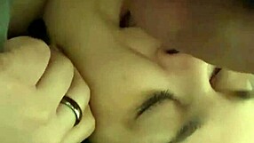 Laying Down Licking Balls with Tongue in Close Up