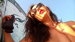 Public Slut Sinn Sage Plays with Massive BBC Toy