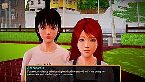 i'm watching my new family with big and small tits in this cartoon game.