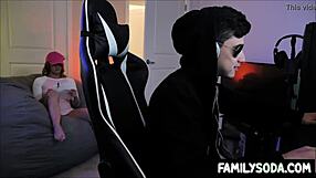 Gamer stepbro feels deep connection banging stepsis with creampie pov
