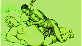 Vintage erotic drawings evoke deep emotions in anime hentai style