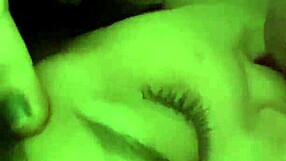 Laying Down Licking Balls with Tongue in Close Up