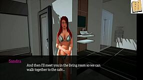 in my new family 16, the brunette teen 18+ shows off her big tits and ass in erotic scenes