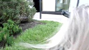 Russian Blonde in Full Leather Teasing Her Ass