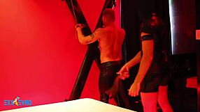 Twink slave submits to spanking and deepthroat in bdsm