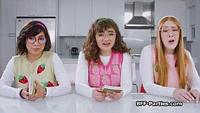 Book Club Foursome With Nerdy Girlfriends