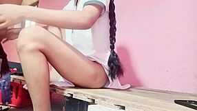 Indian Coed Gets Nailed Hard By Her Tuition Teacher At Ranch.