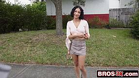 Skinny 19yo with Big Natural Tits Rides Muscular BBC for Cash