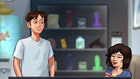 Summertime Saga 76 Featuring Brunette in Erotic Anime Scene