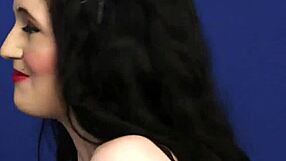 horny centerfold gets cumshot on her face gulping all the ejaculate in pov blowbang bukkake facial.