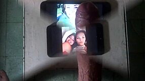 Jerking hard to cum on Cassidyboo's face in this intense session