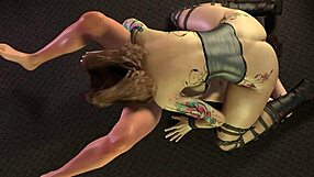 Goth girl in sexy outfit enjoys 69 action in 3D hentai scene