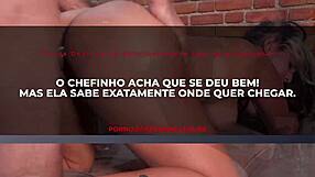 She moans in doggystyle with big ass and natural tits