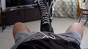 Bareback fuck session with skinhead dominant