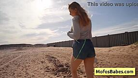 Sahara Skye Delivers Intense Wet Blowjob to Charles Dera Near Beach