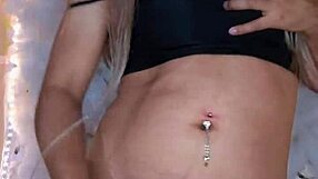 Beautiful transvestite touching the dick in detailed crossdressing scene